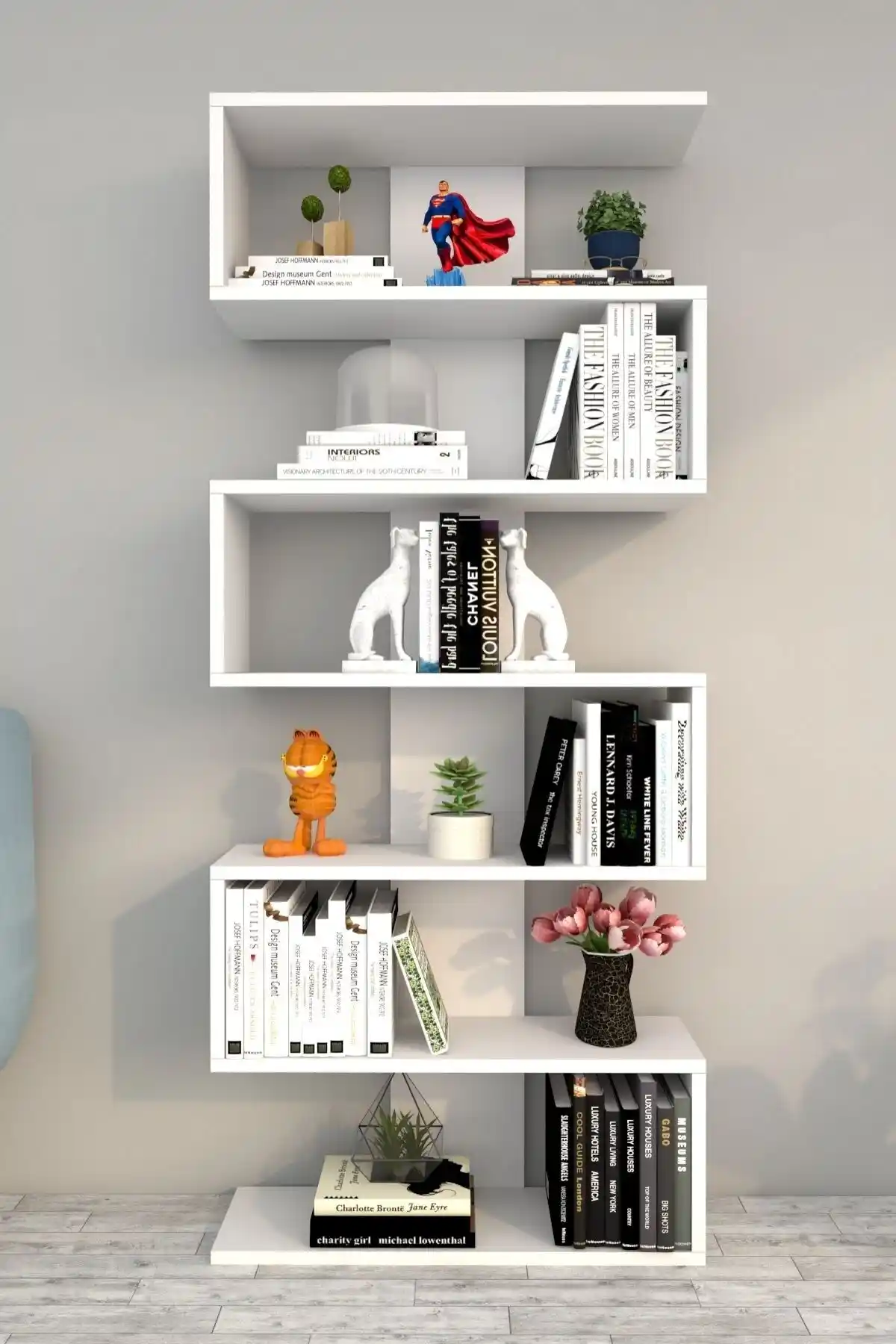 Moonlife Paris Duvara Monte Dekoratif Kitaplık Modern ve Şık Tasarım