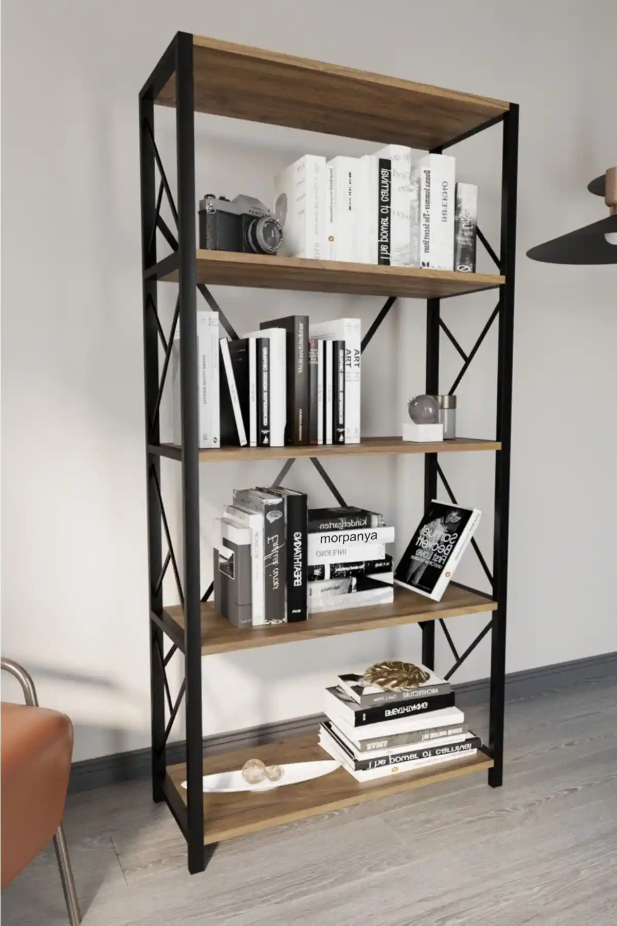 Morpanya Mars Metal Kitaplık Modern Tasarım ve Dayanıklılık Özellikleri