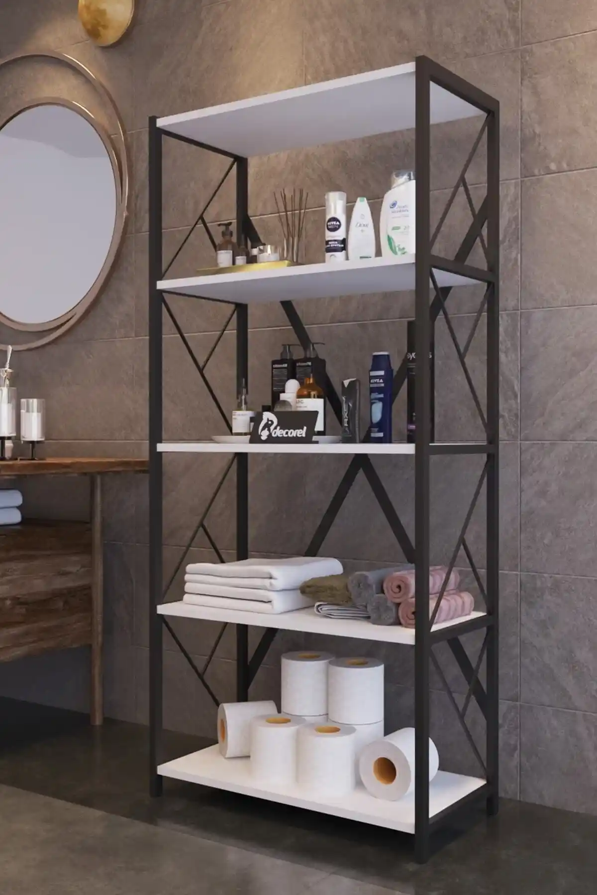 Morpanya Mony Metal Banyo Rafı Ünite: Modern ve Dayanıklı Banyo Depolama Çözümü