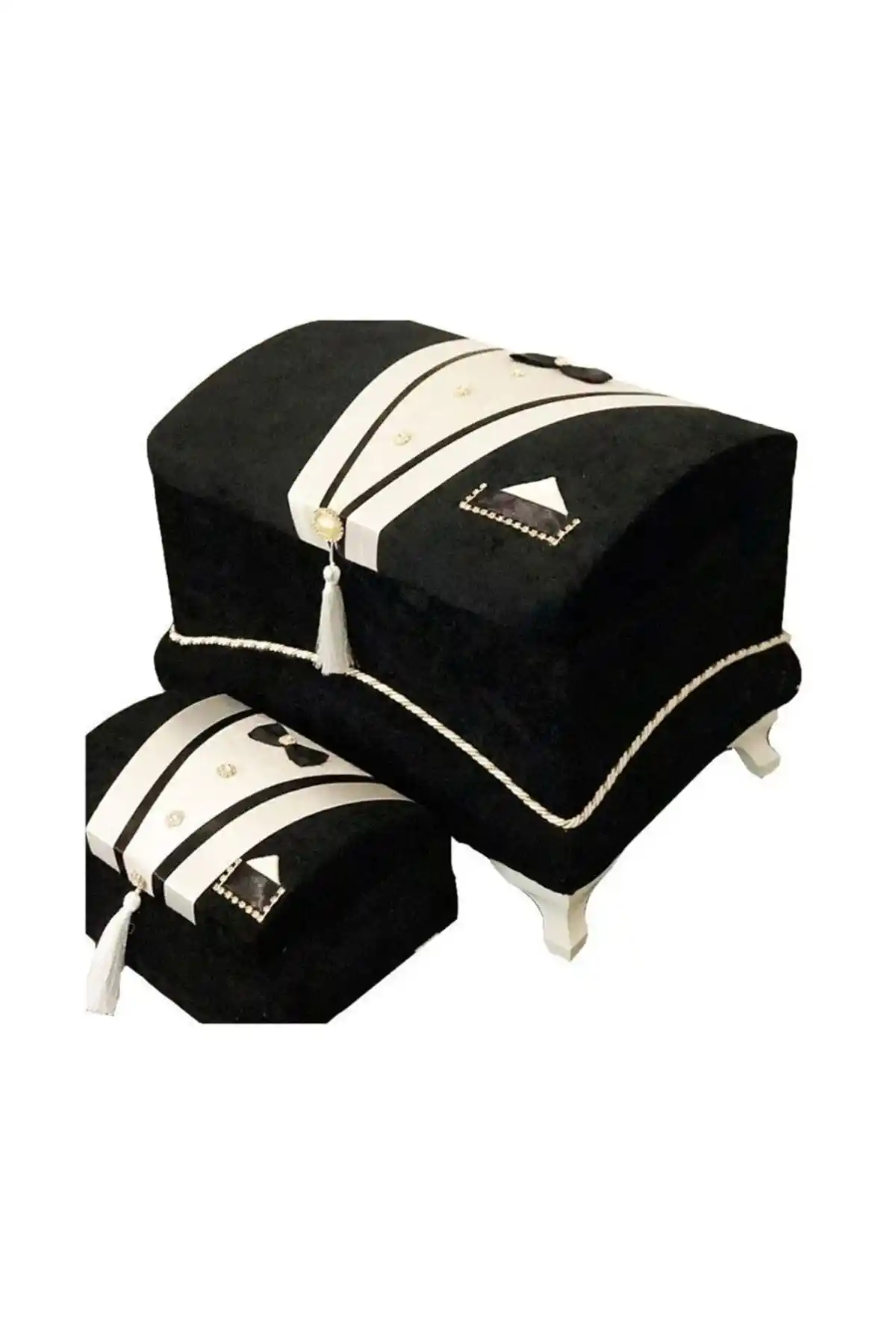 Nima Çeyiz San<dı>k 2li - El Yapımı Kadife Kaplamalı Düğün ve Nişan San<dı>klar