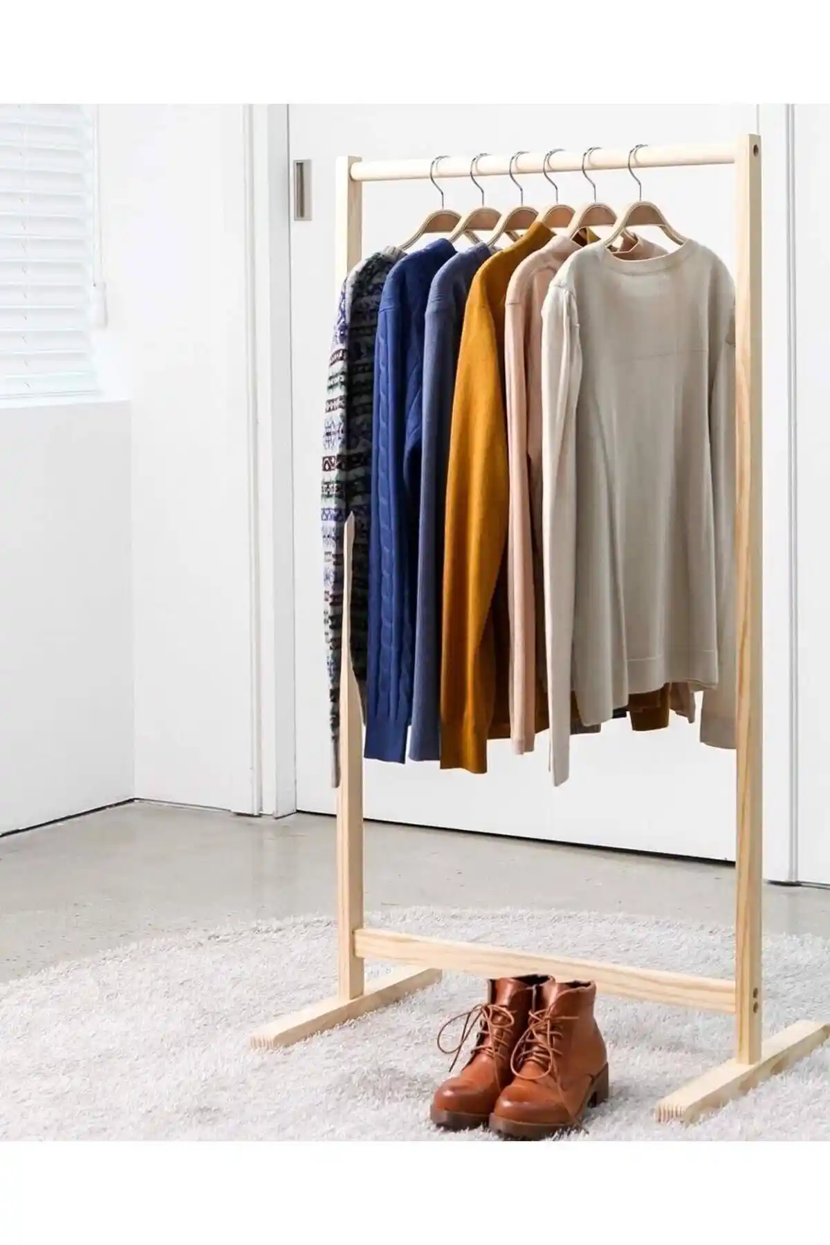 Onehediye Doğal Masif Ahşap Konfeksiyon Askısı 125x80 Modern ve Dayanıklı Tasarım