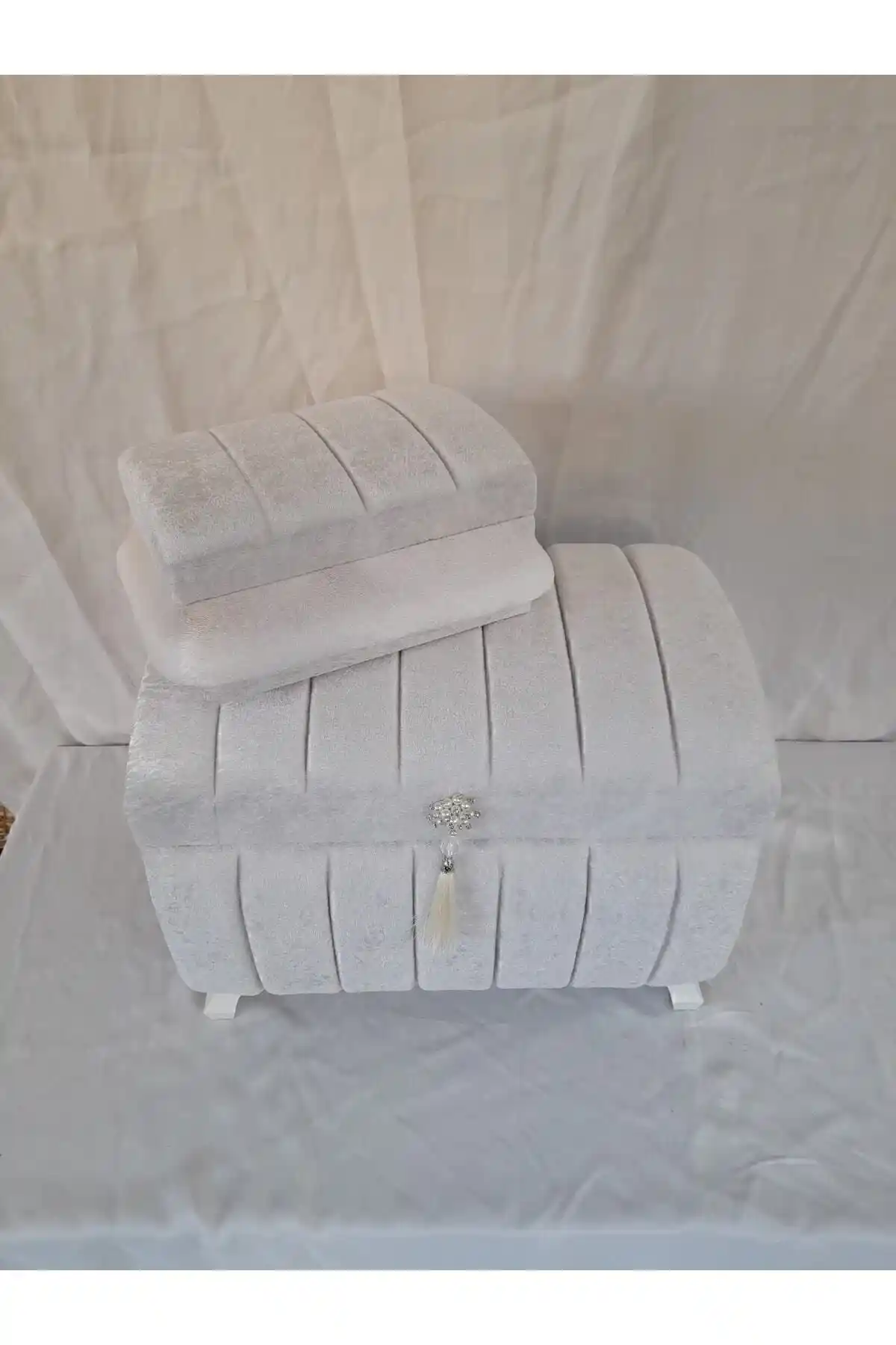 ÖzkınaEvi 2'li Çeyiz Sandığı Krem Renk: Şık ve Fonksiyonel Ev Dekorasyonu İçin Uygun