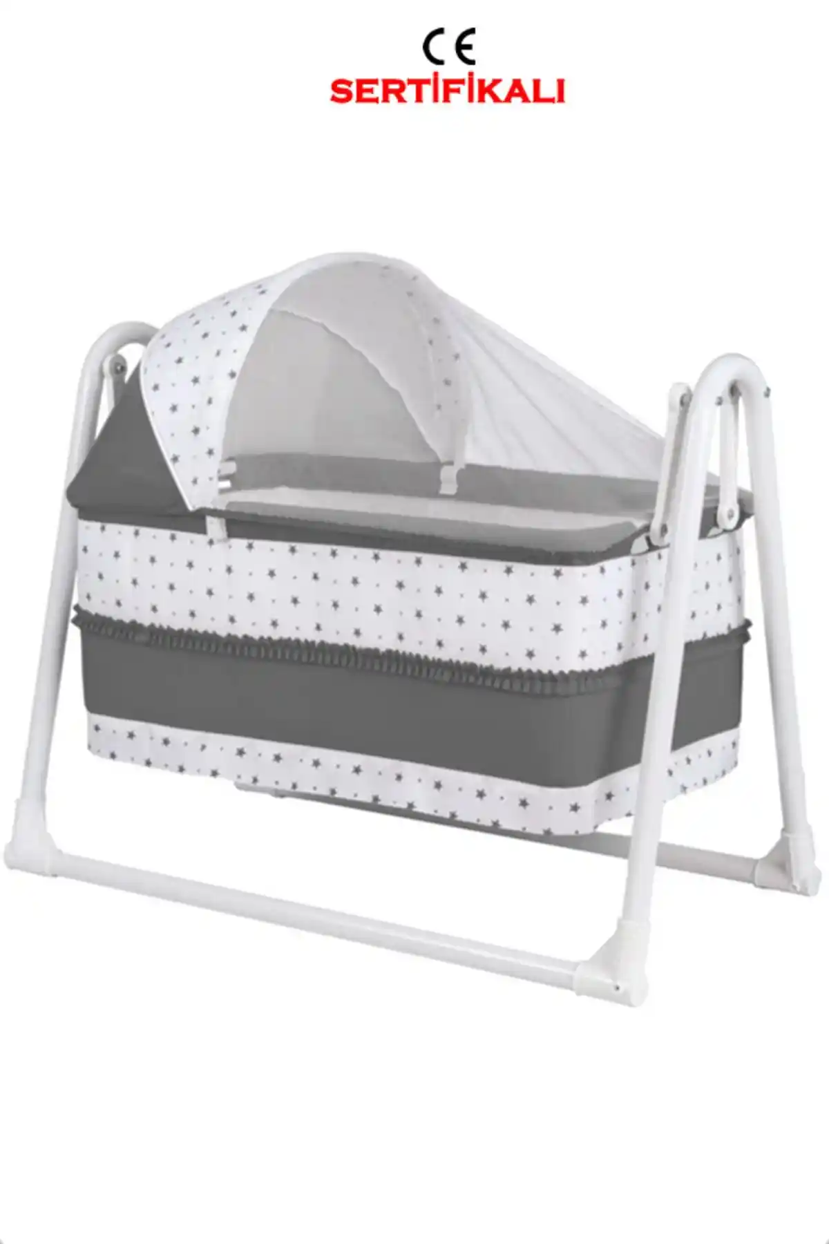 Polly Baby Portatif Sallanan Beşik Gri - Modern ve Dayanıklı Bebek Uyku Çözümü