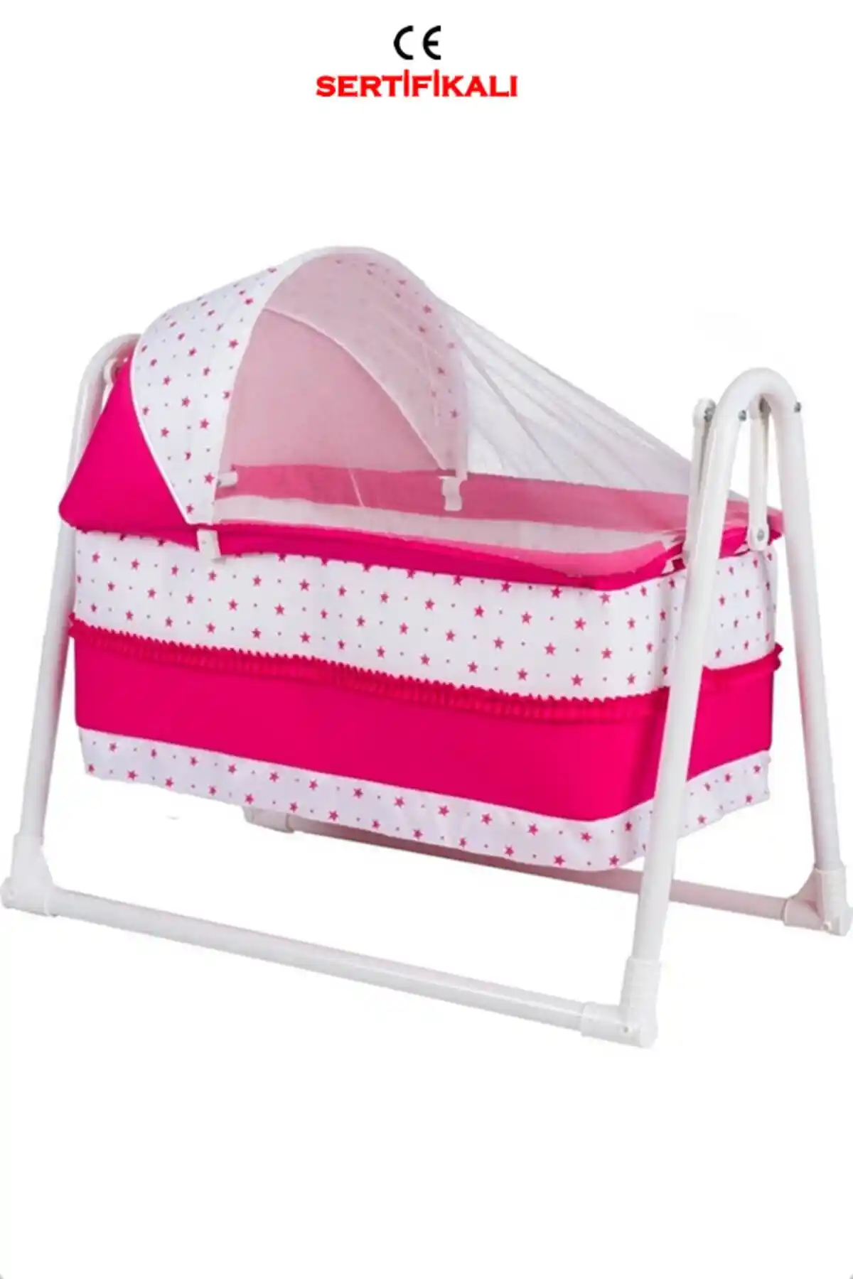 POLLY BABY Portatif Sallanır Sepet Beşik Hamak Pembe - Modern ve Güvenilir Bebek Uyku Çözümü