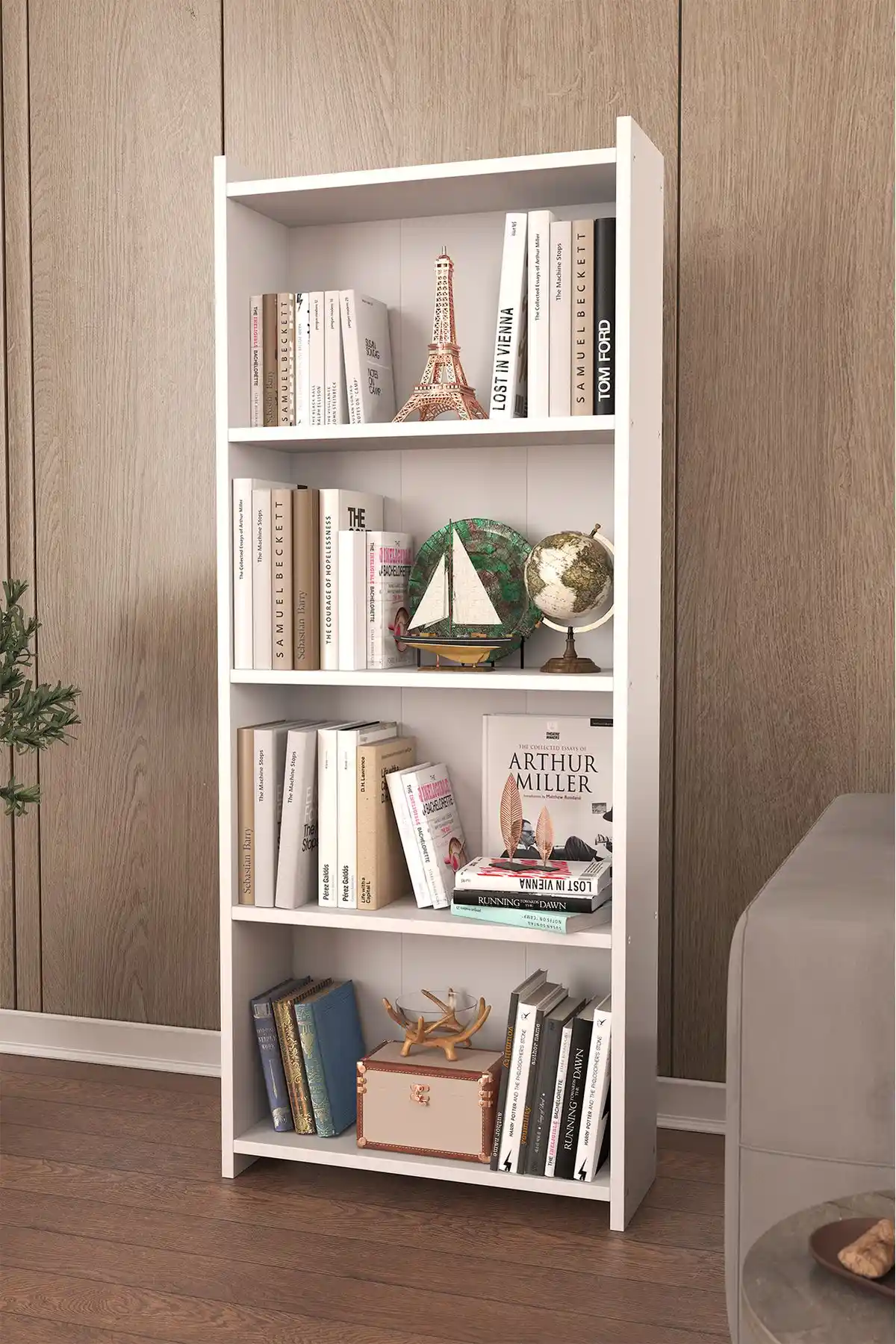 Pratico Bali 4 Raflı Kitaplık: Estetik ve Fonksiyonelliğin Şık Bir Buluşması