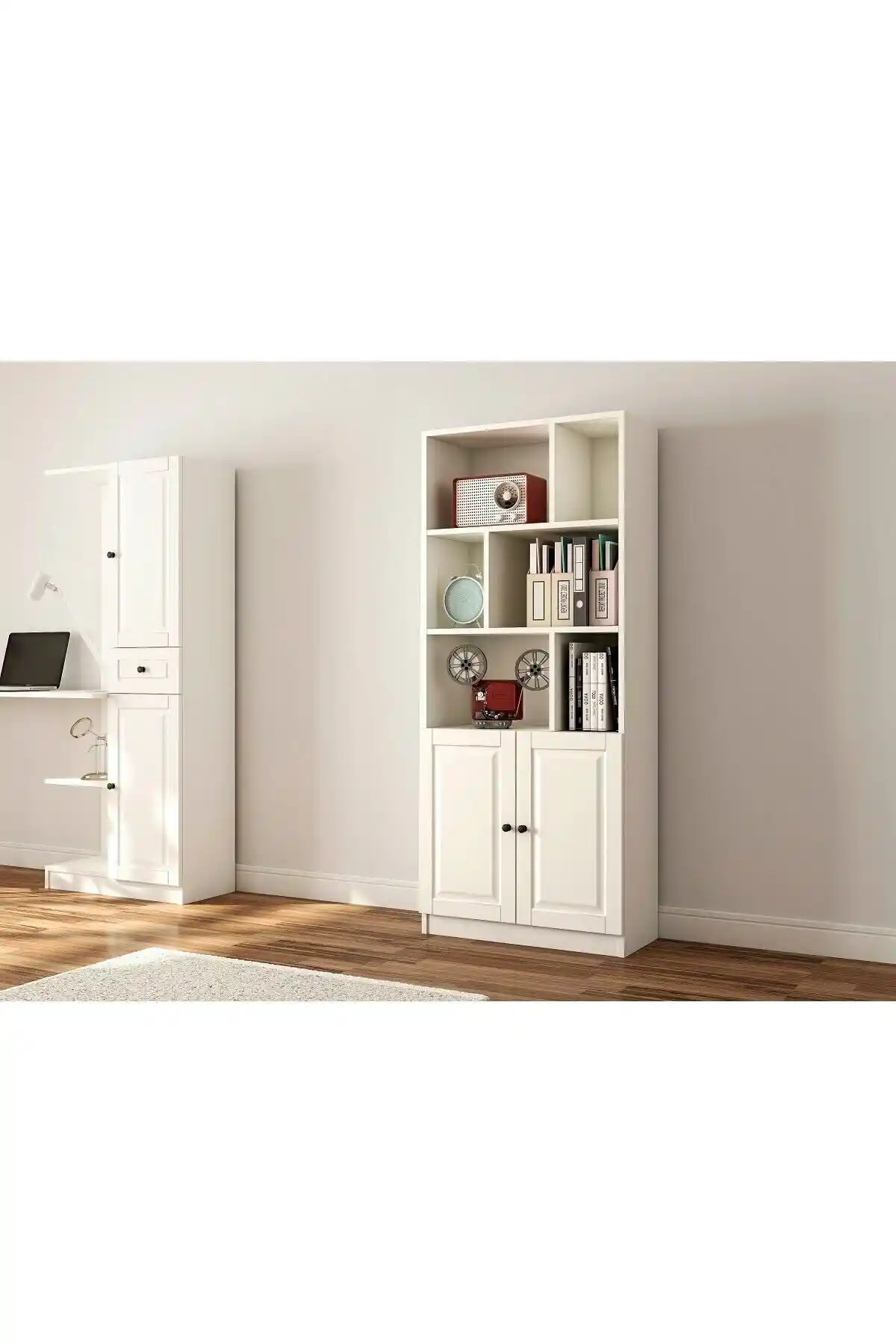 Rabi Beyza Country Kitaplık: Şık ve Dayanıklı Mobilya Çözümü