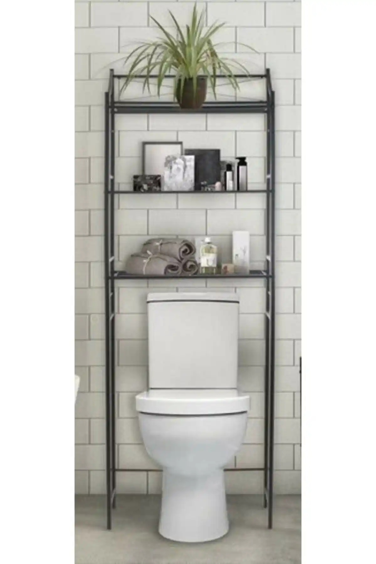 Retodesign Metal Wc Arka Rafı Modern ve Dayanıklı Banyo Depolama Çözümü