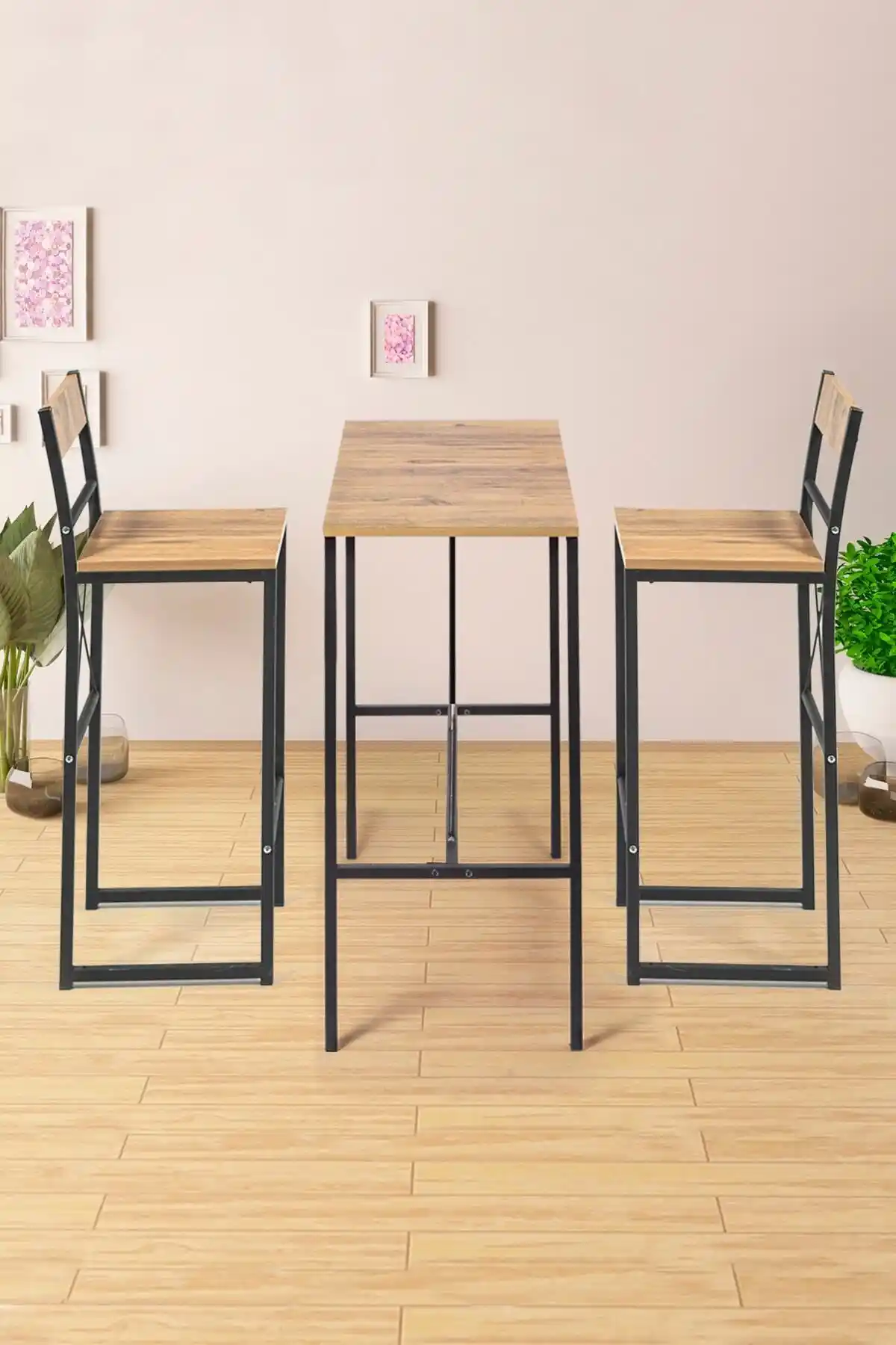 Retohome Good 100/45 Modern Siyah Mat Bar Masası: Dar Alanlar İçin Şık ve Kullanışlı Tasarım