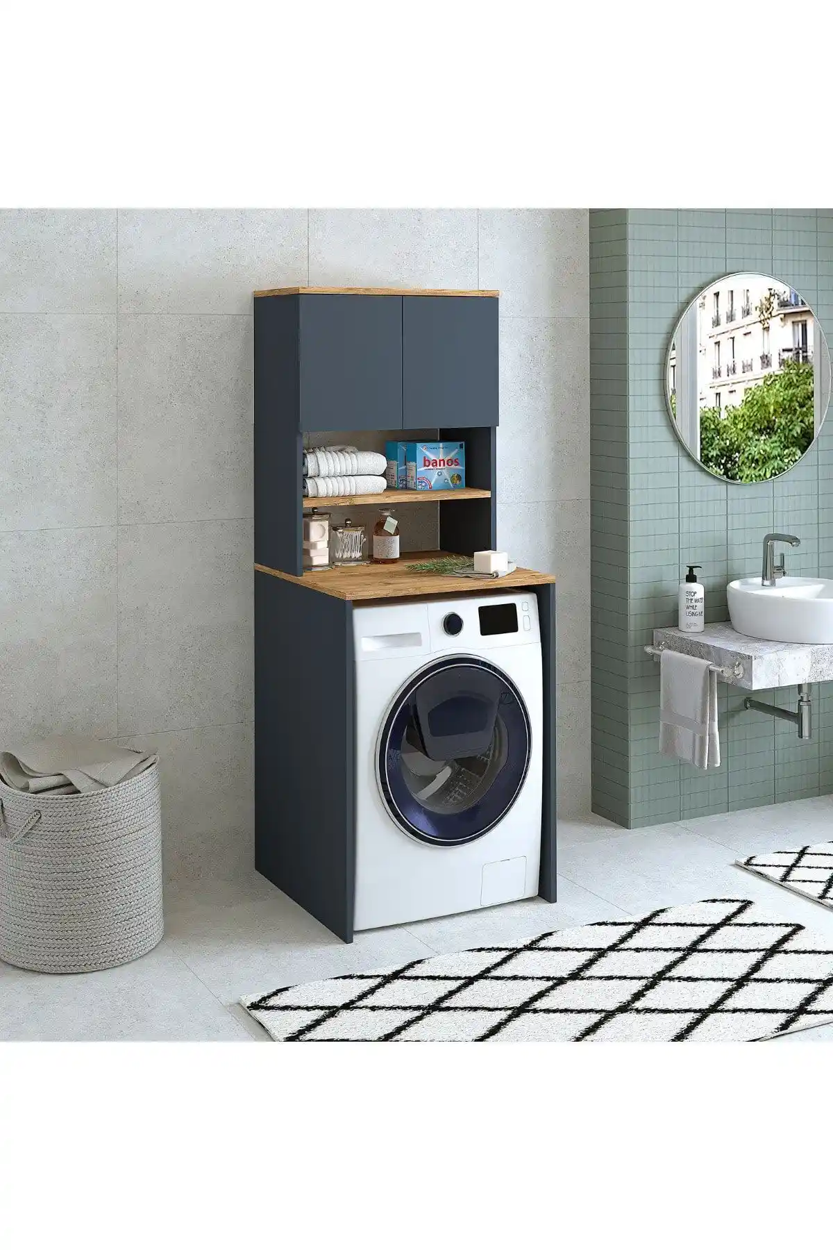 ROOMART CD10 Çamaşır ve Kurutma Makinesi Dolabı Modern ve Fonksiyonel Tasarım Özellikleri