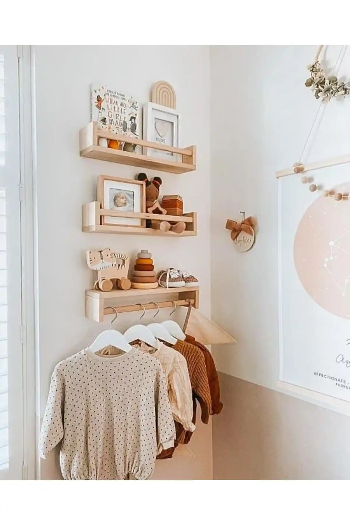 SVM DESIGN Montessori Kitaplık: Çocuk Odası İçin Şık ve Dayanıklı Depolama Çözümü