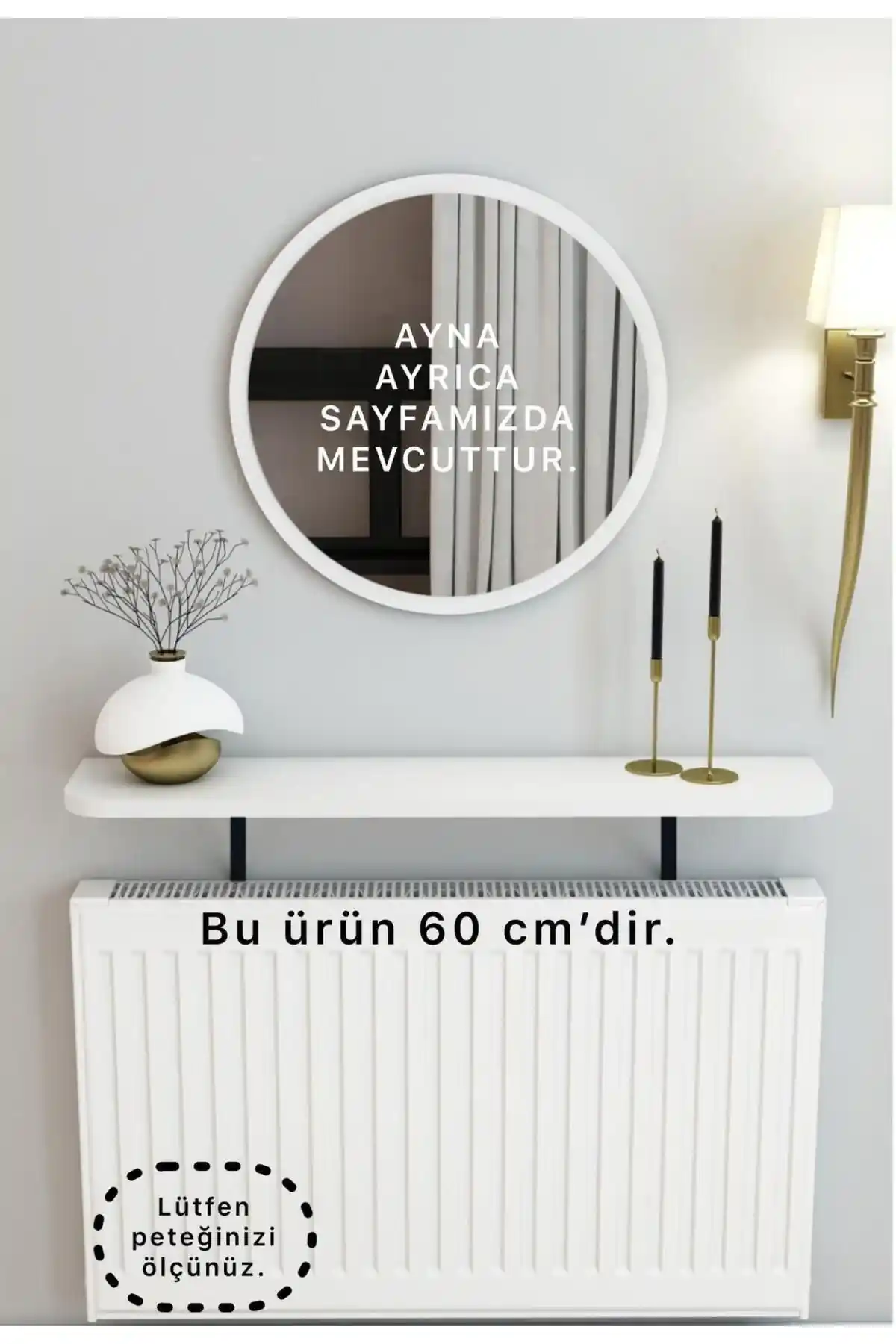 TALAŞTOZUM Oval Kesim Beyaz Raf 60cm Modern ve Pratik Kullanım İçin Uygun