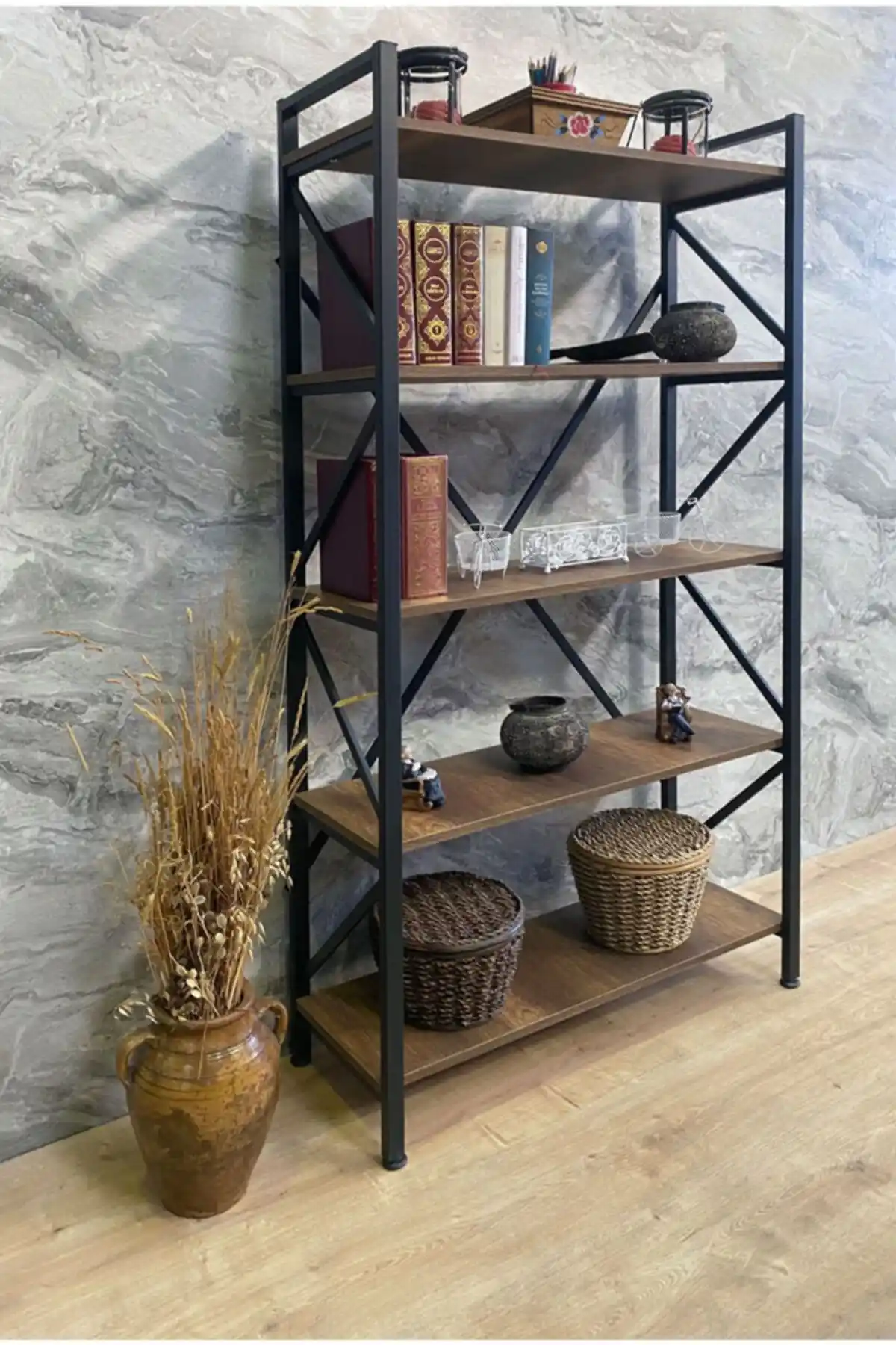 Tanraf Büyük Boy Erciyes Lüx Kitaplık Modern ve Dayanıklı Depolama Çözümü