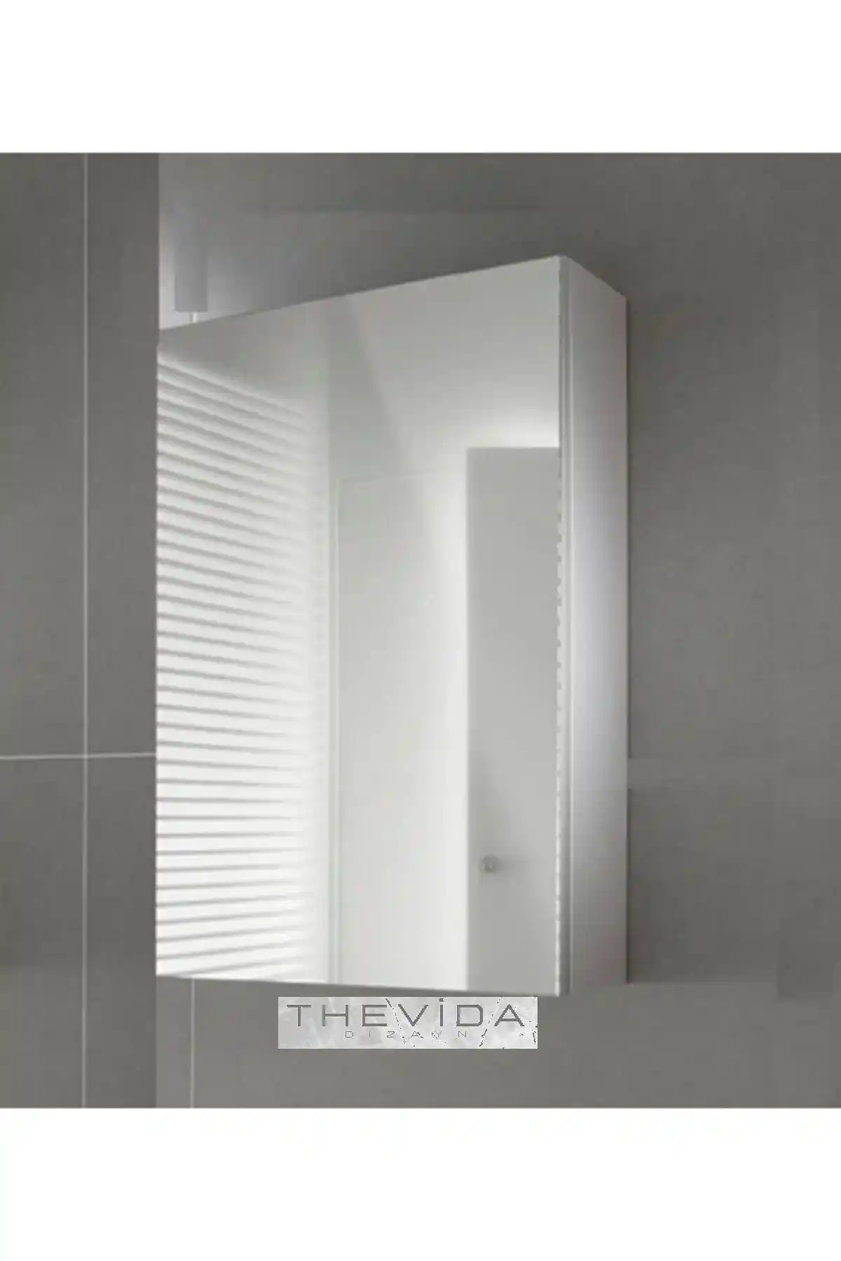 Thevida Tek Kapaklı Aynalı Banyo Dolabı Modern Tasarım ve Fonksiyonellik Sağlar