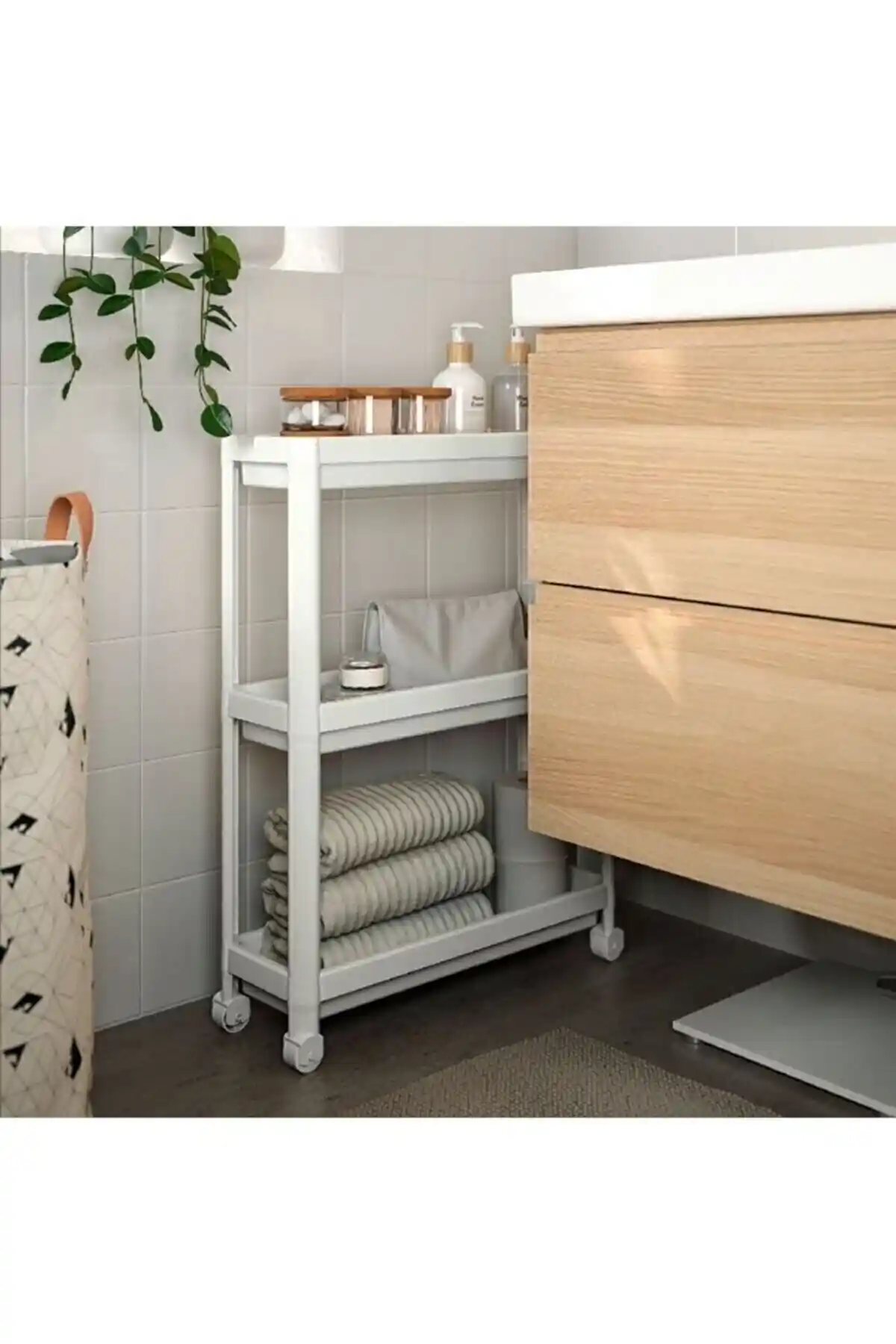 Vesken Tekerlekli Raf Ünitesi: Fonksiyonel ve Şık Organizatör Çözümü