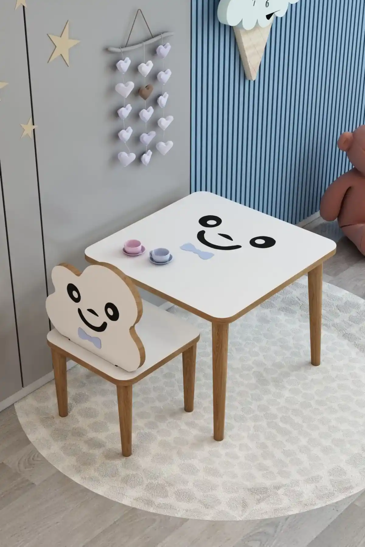 Webkapinda Çocuk Masa Sandalye Takımı: Güvenli ve Şık Tasarım ile Modern Çocuk Odası Mobilyası