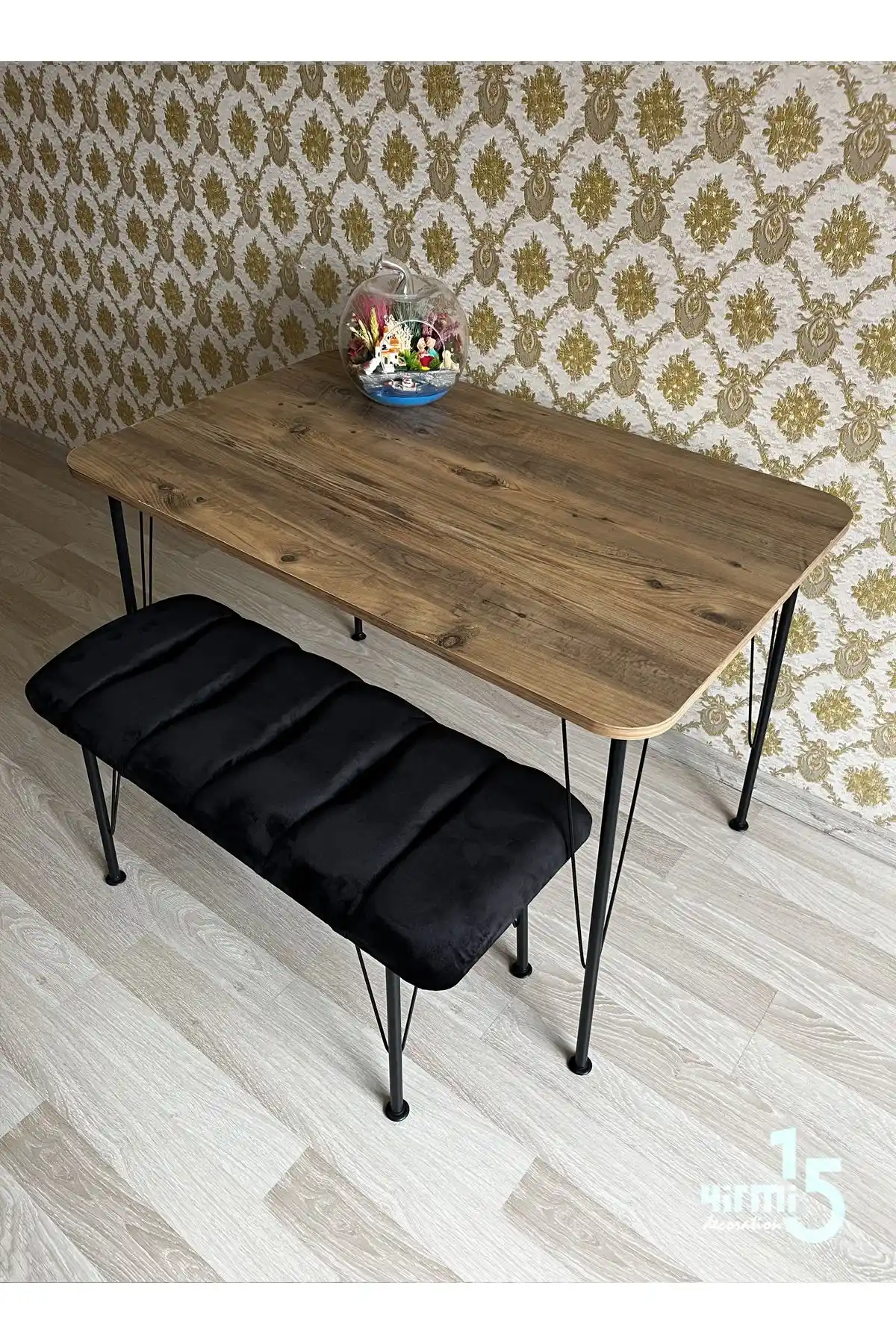 Yirmi15 Atlantik Eclipse Siyah Metal Ayaklı 70x110 Cm Mutfak Masası İncelemesi