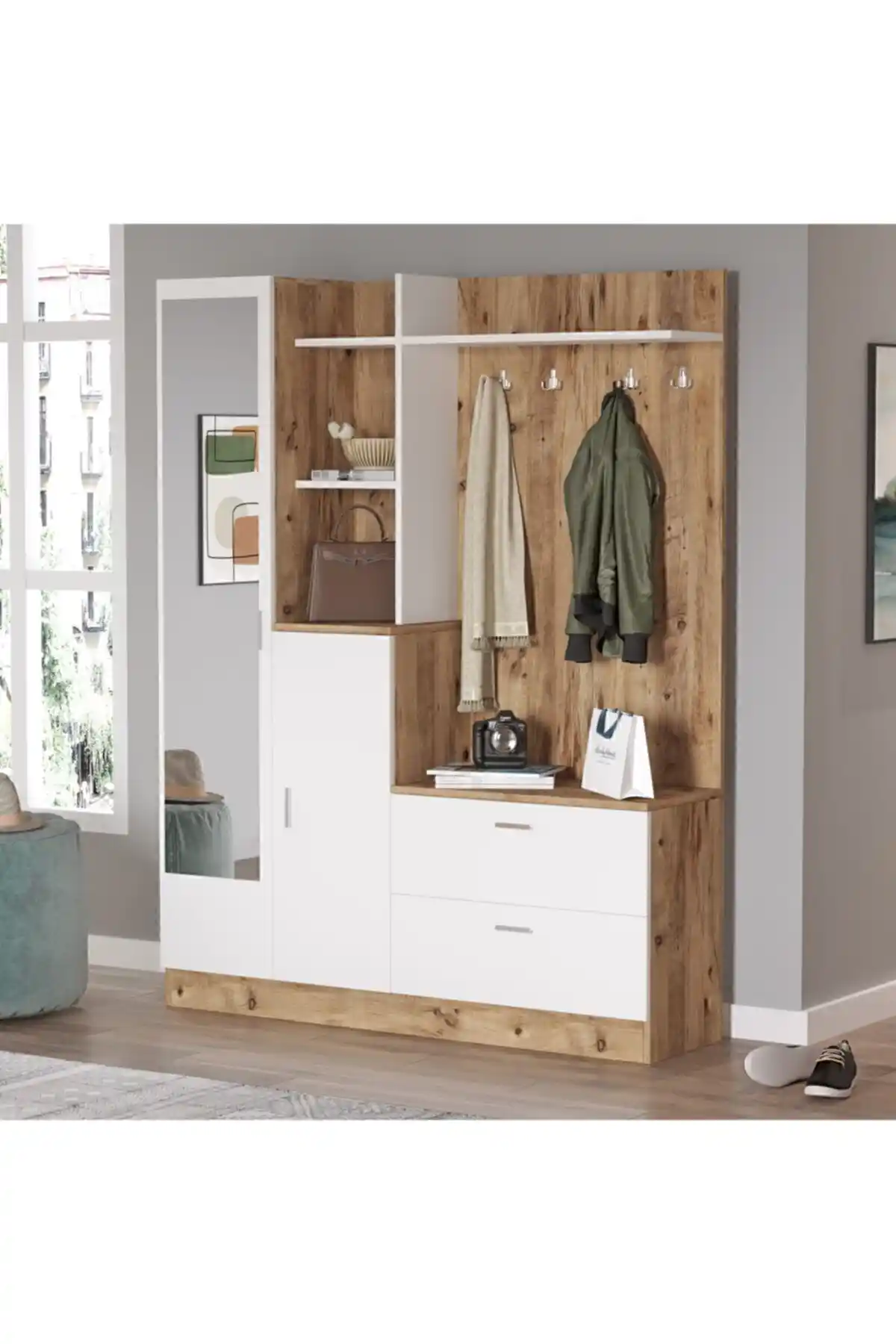 Yurudesign Wisdom Vestiyer ve Ayakkabılık: Şık ve Fonksiyonel Ev Dekorasyonu Çözümü