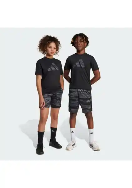Adidas Çocuk Spor Şortu Train Essentials Camo Print Günlük ve Spor Aktivitesi İçin Uygun