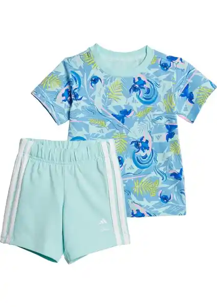 Adidas Disney Stitch Baskılı Çocuk Tişört Seti Renkli ve Rahat Günlük Giyim Seçeneği