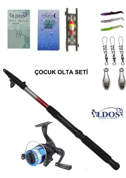 Aldos 180 cm Kaşmak Makinalı Olta Seti Balık Tutkunları İçin Dayanıklı ve Çok Yönlü Tasarım