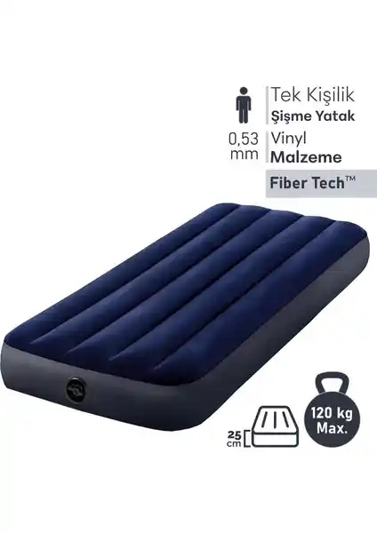 Blooma Tek Kişilik Şişme Yatak: Konfor ve Pratiklik Sunan Dayanıklı ve Hafif Tasarım
