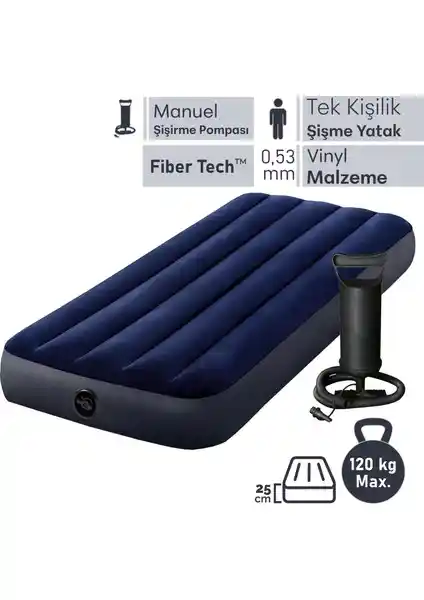 Blooma Tek Kişilik Şişme Yatak: Konfor ve Pratiklik Sunan Hafif ve Dayanıklı Ürün