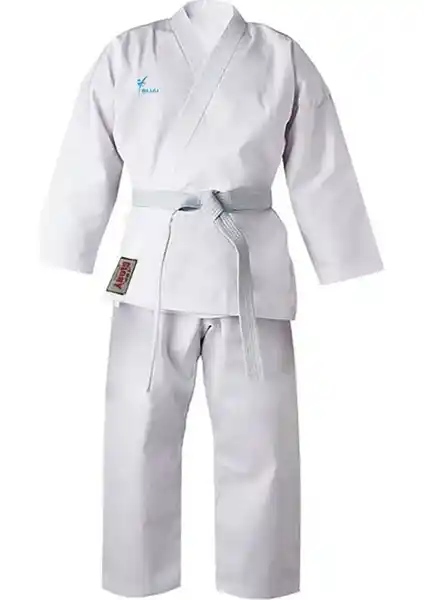 Bluu Fitilli Acemi Karate Elbisesi: Konfor ve Dayanıklılık Sunan Spor Giysisi