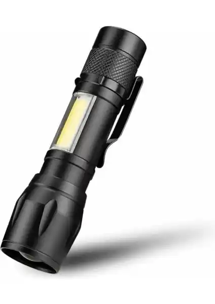 Cata Beyaz Şarjlı LED El Feneri Günlük ve Profesyonel Kullanımlar İçin Uygun