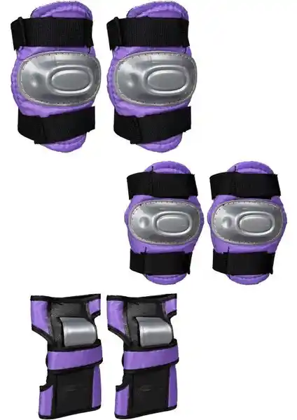 Çocuklar İçin Güvenli Spor Koruyucu Seti Sportaj Mor Koruyucu Donanım