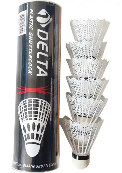 Delta 6 Adet Pratik Plastik Beyaz Badminton Topu Ekonomik ve Kullanışlı Spor Malzemesi