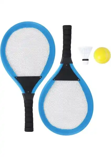 Duman 3'lü Badminton Seti Hafif ve Çok Yönlü Spor Ekipmanı Mavi Renkli