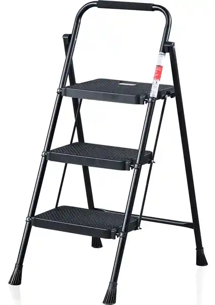 Eurostep 3 Basamak Siyah ve Saraylı Pratik Metal Merdivenleri Karşılaştırması