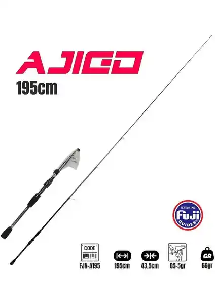 Fujin Ajigo 195cm Teleskopik Hafif Kamış: Portatif ve Yüksek Performanslı Balıkçılık Ekipmanı