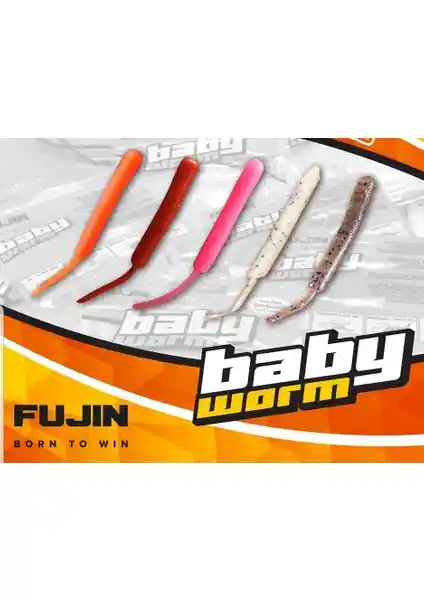 Fujin Baby Worm 5.2 cm Floating LRF Silikonu Balıkçılıkta Yüksek Başarı İçin Tasarlandı