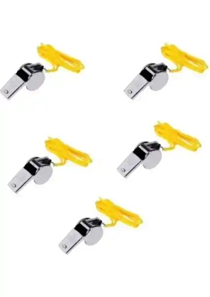 Güzelyüz AVM 5 Metal Düdük Seti Güvenlik ve İletişim İçin Dayanıklı Çözüm