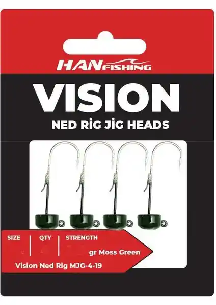 Han Fish Vision Ned Rig Moss Green Jighead: Modern Balıkçılık İçin Yenilikçi ve Güvenilir Ekipman