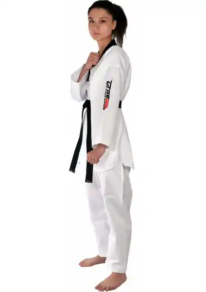Haşado Fitilli Siyah Yaka Taekwondo Elbisesi: Yüksek Performans ve Estetik Bir Seçenek