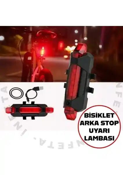 İnfeta Bisiklet Arka Stop Uyarı Lambası Güvenliği Artıran Çok Modlu Teknolojik Çözüm