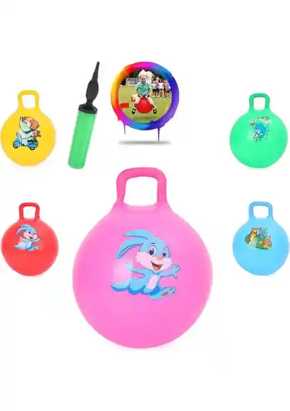 Masho Trend 90 kg Kapasiteli Zıp Zıp Kanguru Topu Güvenli ve Eğlenceli Kullanım İmkanıyla