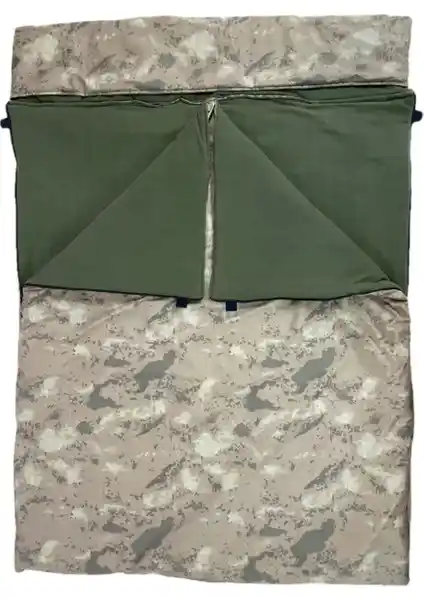Med Online Çift Kişilik Askeri Kamuflaj Uyku Tulumu - Soğuk Havalarda Güvenli Uyku