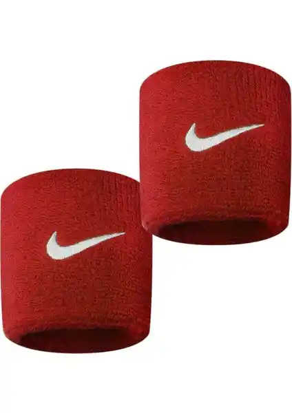 Nike Swoosh Spor Bileklikleri Kırmızı Renkli Ter Emici ve Esnek Tasarım