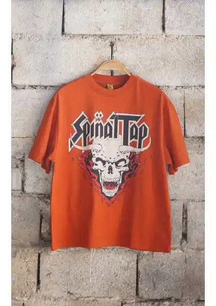 Overdrive Spinal Tap Retro Rock Oversize Unisex Turuncu Kısa Kol T-shirt