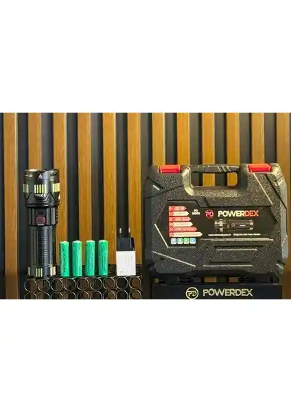 Powerdex PD-12800 Profesyonel El Feneri Geniş Alan Aydınlatma ve Dayanıklılık Özellikleri