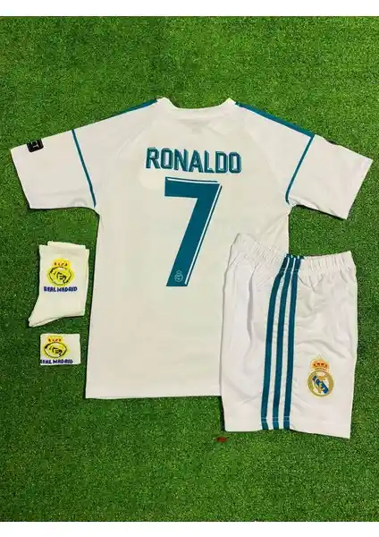 Real Madrid 2018 Kiev Şampiyonlar Ligi Finali Cristiano Ronaldo Çocuk Forması Seti