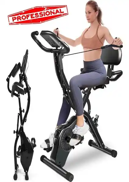 Reidan 4'ü 1 Arada Katlanabilir Ekranlı Egzersiz Bisikleti Evde Fitness için Uygun Bir Çözüm