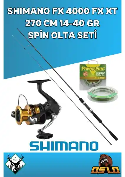 Shimano FX 4000 FX XT 270 cm Spin Olta Seti: Dayanıklı ve Hafif Balıkçılık Ekipmanı