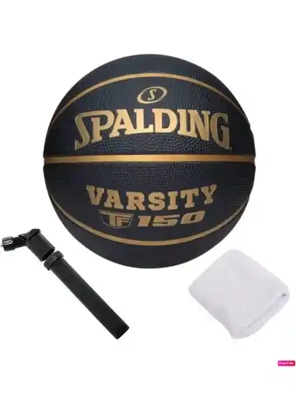 Spalding Varsity Black Gold TF-150 Basketbol Topu – Dayanıklı ve Şık Tasarım