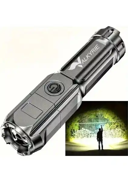 Valkyrie Şarjlı Ultra Güç El Feneri: Dayanıklı ve Çok Yönlü Taşınabilir Aydınlatma