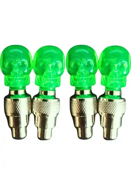 Vekorr Hareket Sensörlü Led Işıklı Sibop Kapağı Kafatası Şekilli Bisiklet ve Araçlar İçin