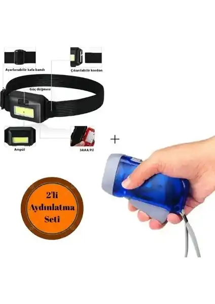 Watton Kafa Bantlı LED Işık ve Elle Şarj Edilebilen Fener: Çok Fonksiyonlu Aydınlatma Çözümü